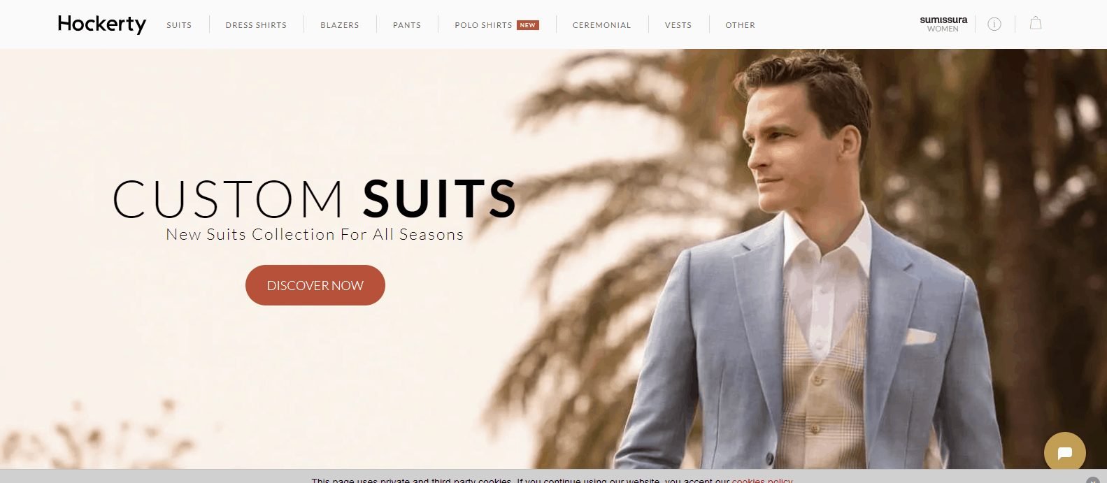 Custom Suit Ecommerce Clothing Line