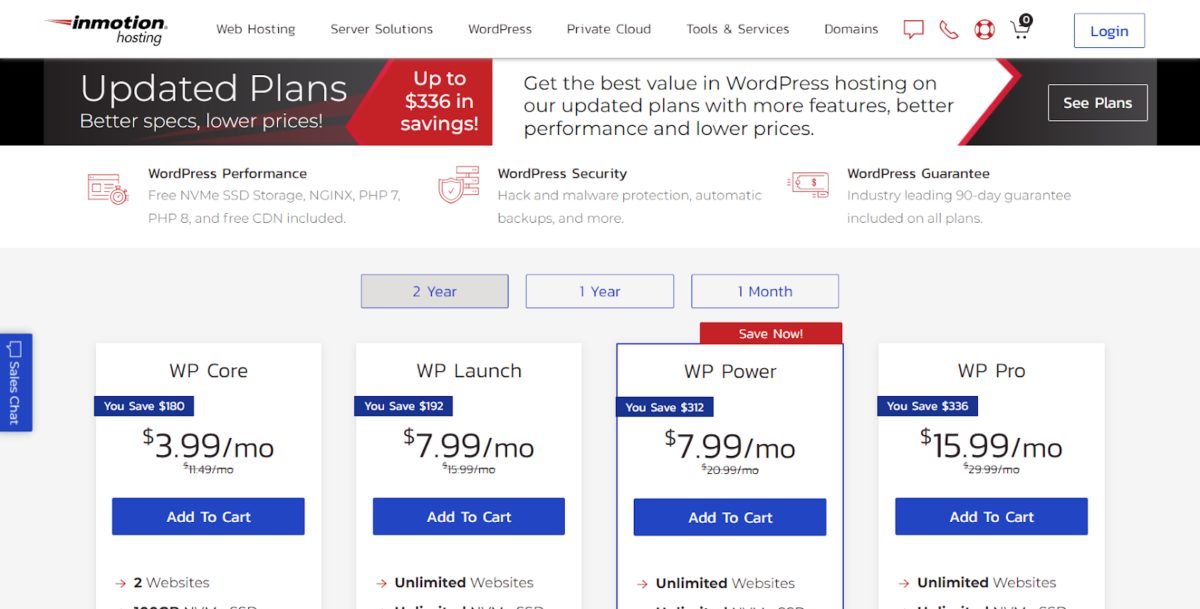 InMotion Hosting Pricing