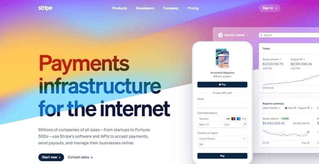 Traitement des paiements en ligne pour les entreprises Internet Stripe 1024x526 1