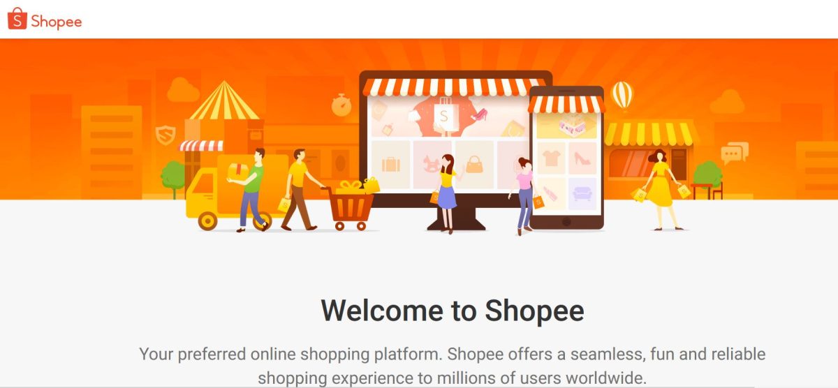 página de inicio de shopee