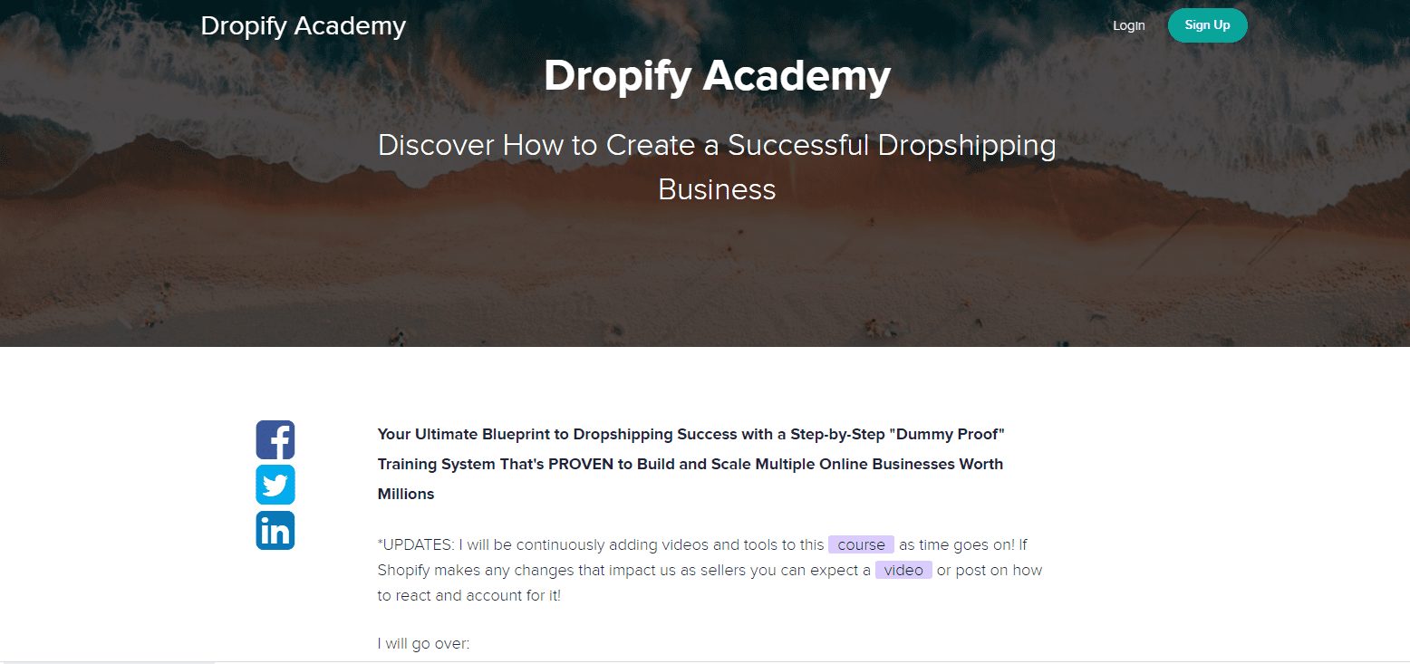 Curso de Enseñanza Dropshipping Elite Course