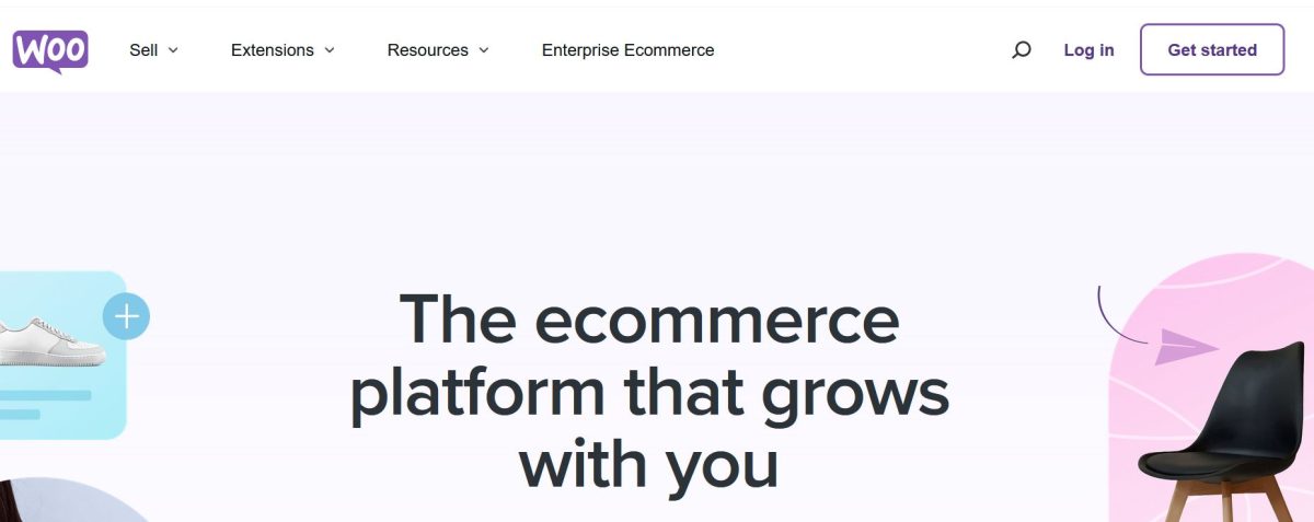 página de inicio de woocommerce