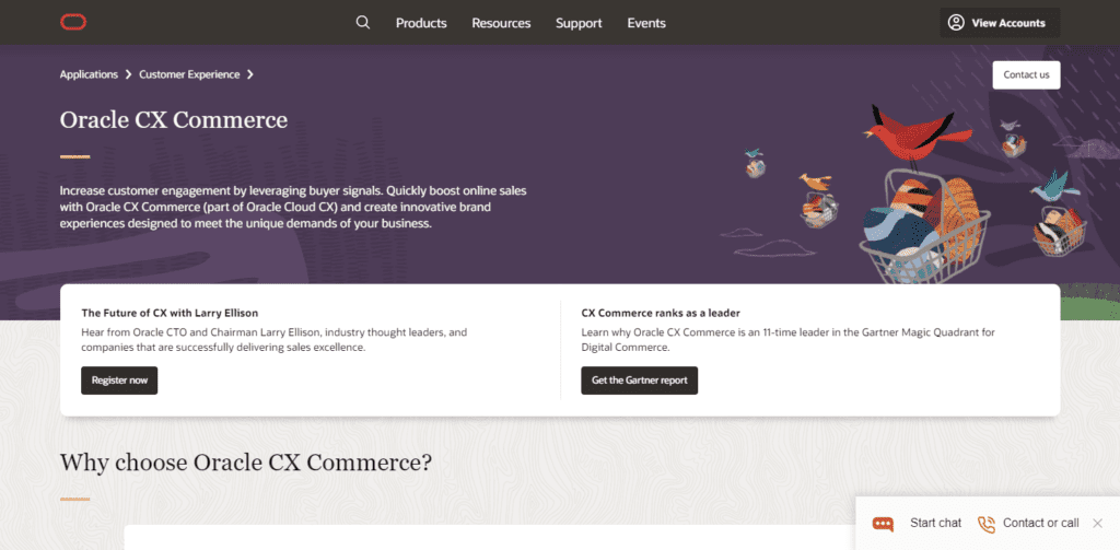 Experiencia del cliente Cx Commerce Oracle