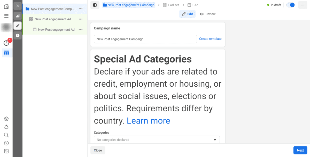 Catégories d'annonces spéciales Facebook Ads