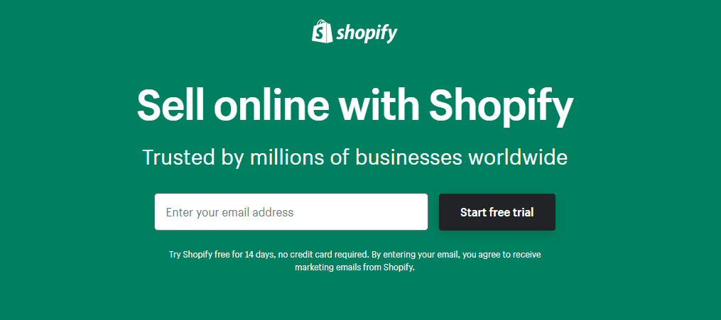 Creador de sitios web de Shopify