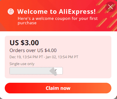 Code de réduction AliExpress