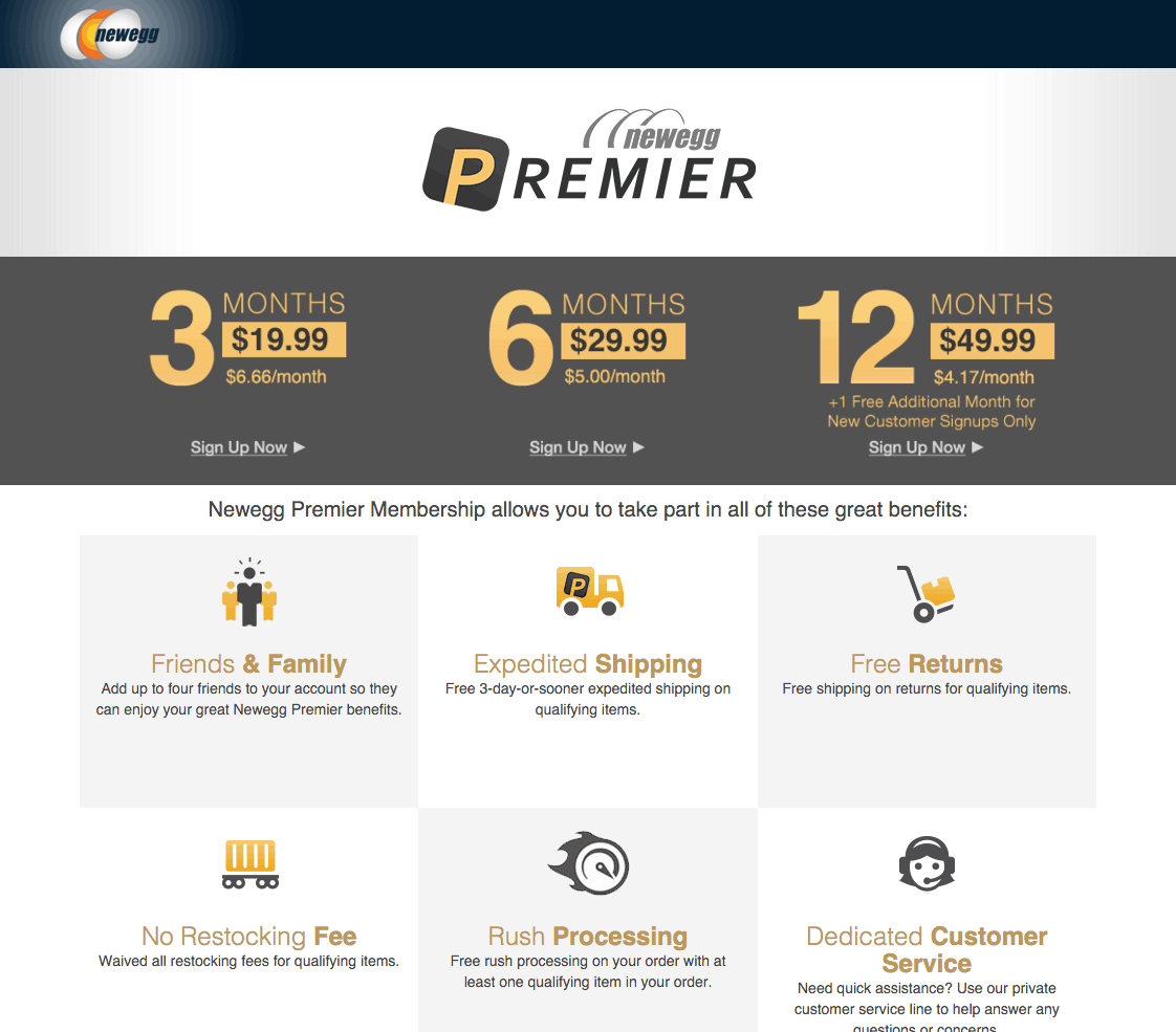 Programme de récompenses payantes de New Egg