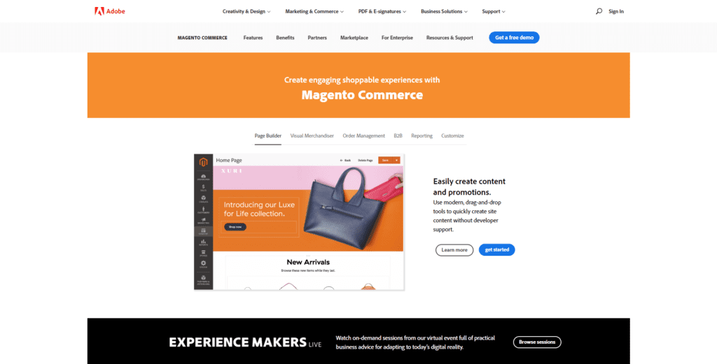 Plateforme de vente en ligne Magento Commerce