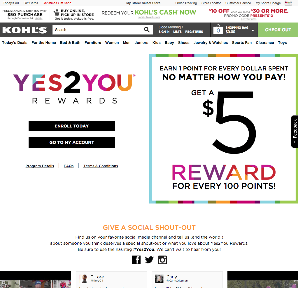 Inscrivez-vous à Kohl's Rewards Yes2You Rewards Kohl's