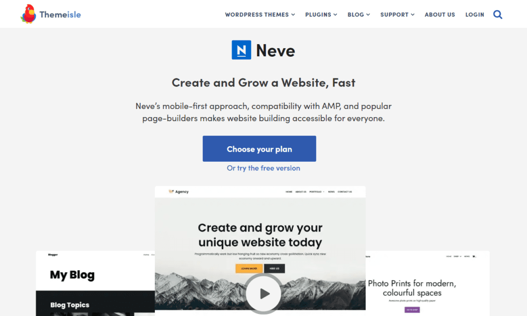 Thème WordPress Neve