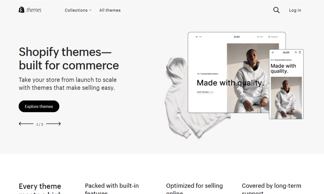 thèmes.shopify.com Capture d'écran