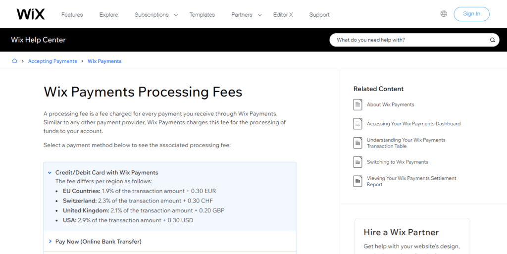 Tarifas de procesamiento de Wix Payments Centro de Ayuda Wix.com