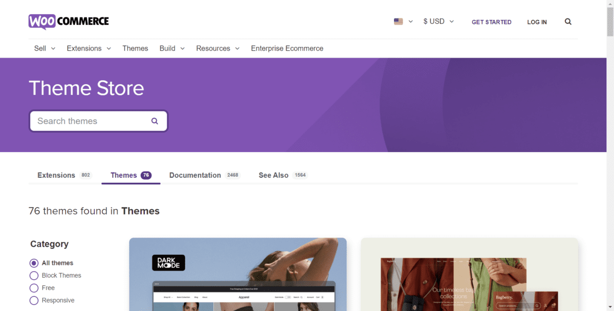 Magasin de thèmes WooCommerce