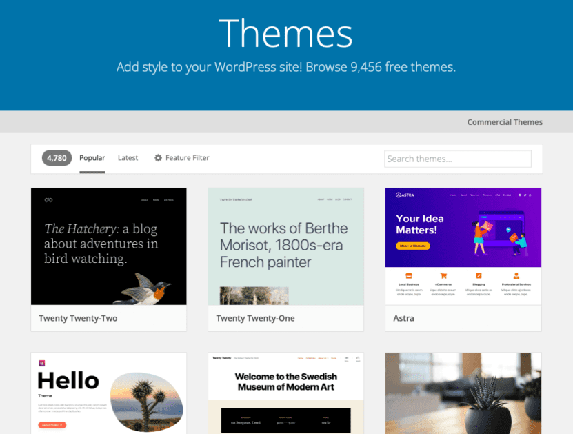 thèmes wordpress