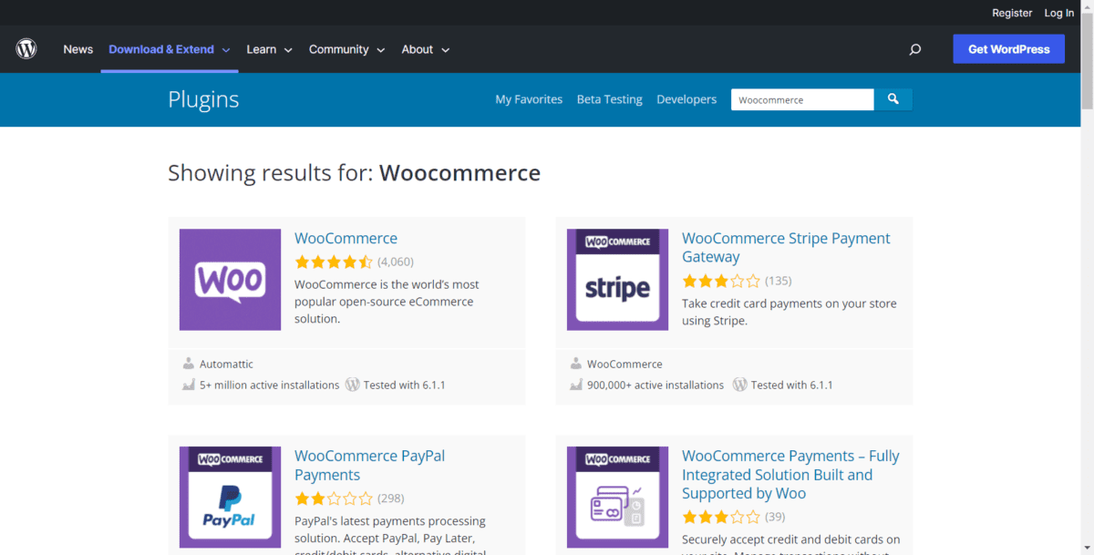 Complementos WooCommerce de WordPress